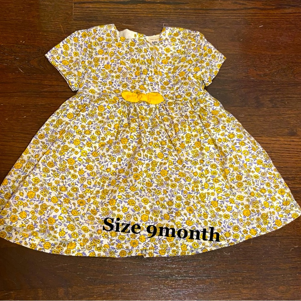 9Month Girls Yellow Flower Dress
